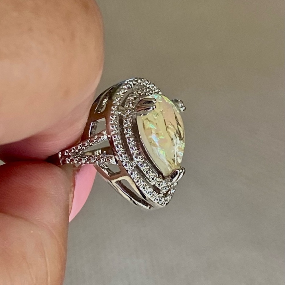 ๐ฅ๐นโค๏ธ Opal gemstone silver ring - Picture 8 of 9